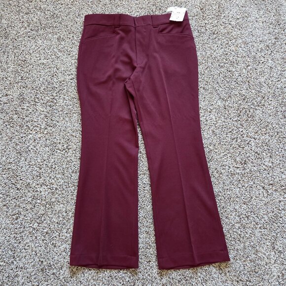NWT Vintage 70s Mens Levis Panatela Pants 36x30 Burgundy Slacks Rockabilly Retro - Picture 1 of 8